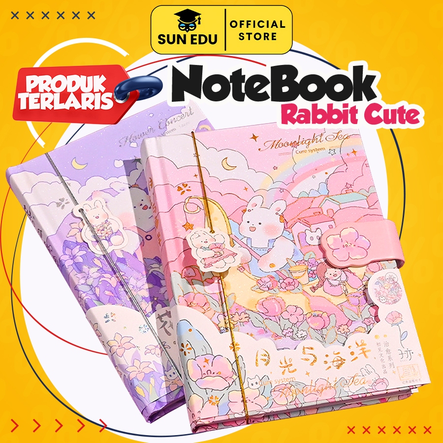 

Notebook rabbit cute/ Buku tulis karakter lucu/ Buku catatan jurnal diary