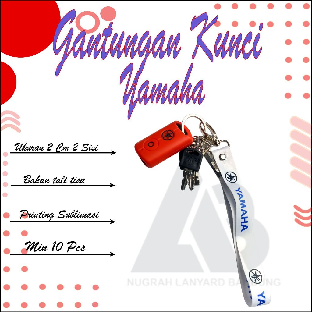 GANTUNGAN KUNCI MOTOR YAMAHA CANTELAN OVAL/GANCI YAMAHA/GANTUNGAN KUNCI MOTOR YAMAHA