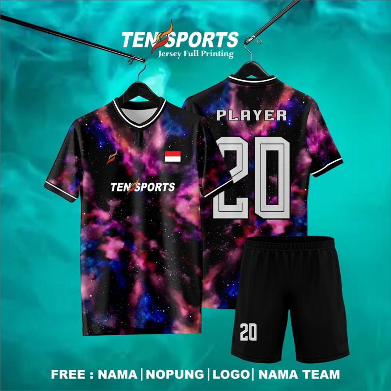 Jersey Baju Futsal/Bola Custom printinng free nama Dan nomor Punggung