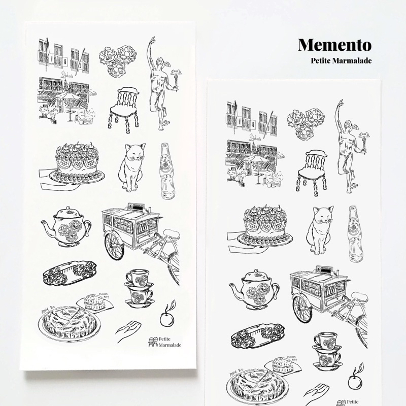 

[Petite Marmalade] Deco sticker - MEMENTO