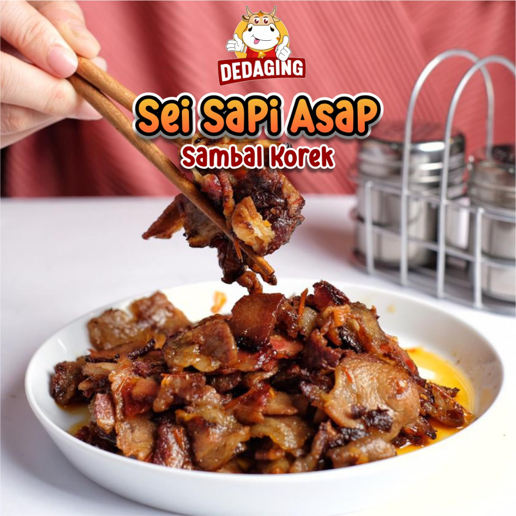 DEDAGING Sambal Korek - Sei Sapi Daging Asap Wagyu Frozen Oseng Mercon Iga Grill Bukan Bolo Sego