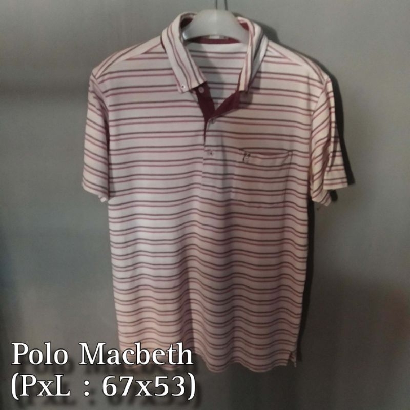 KAOS POLO SHIRT MACBETH SALUR ORIGINAL LIKE NEW