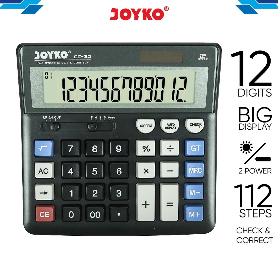

Calculator Kalkulator Joyko CC3 12 Digits Check Correct dpu