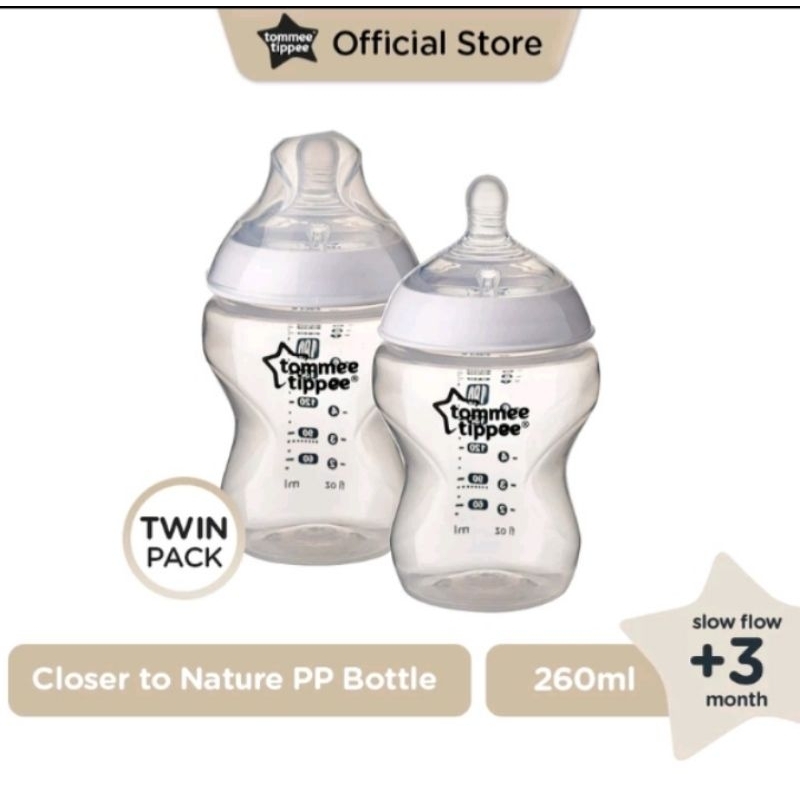 Tommee Tippee Botol Susu PP Close To Narure Clear 260 ml