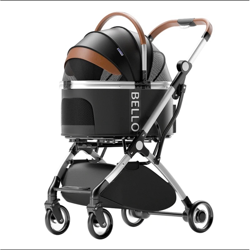 Premium Bello Luxury Stroller Pet Double Carrier Tas Kereta Anjing Kucing Dog Cat Troli Cabin Travel