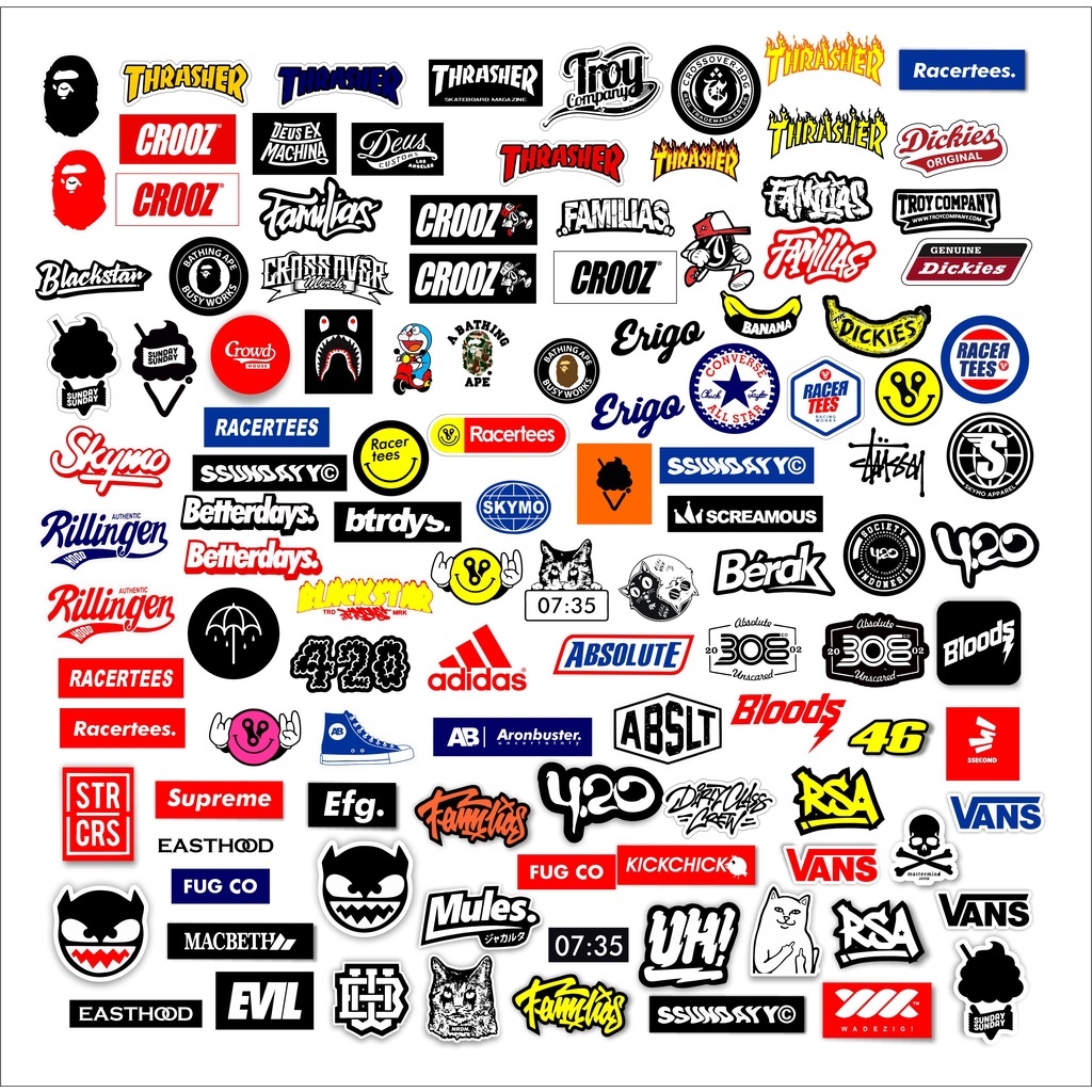 

STIKER LOGO hypebeast graffiti Sticker Vinyl Laptop Waterproof DIY HP motor helm mobil ipad tablet sudah cuting
