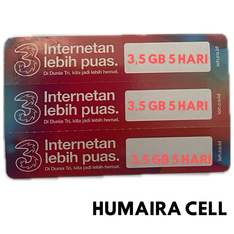 VOCHER TRI 3,5 GB 5 HARI