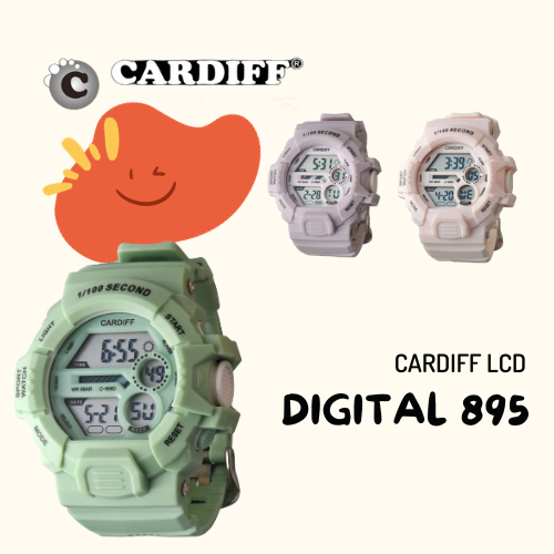 Jam Tangan Anti Air CARDIFF LCD C 895