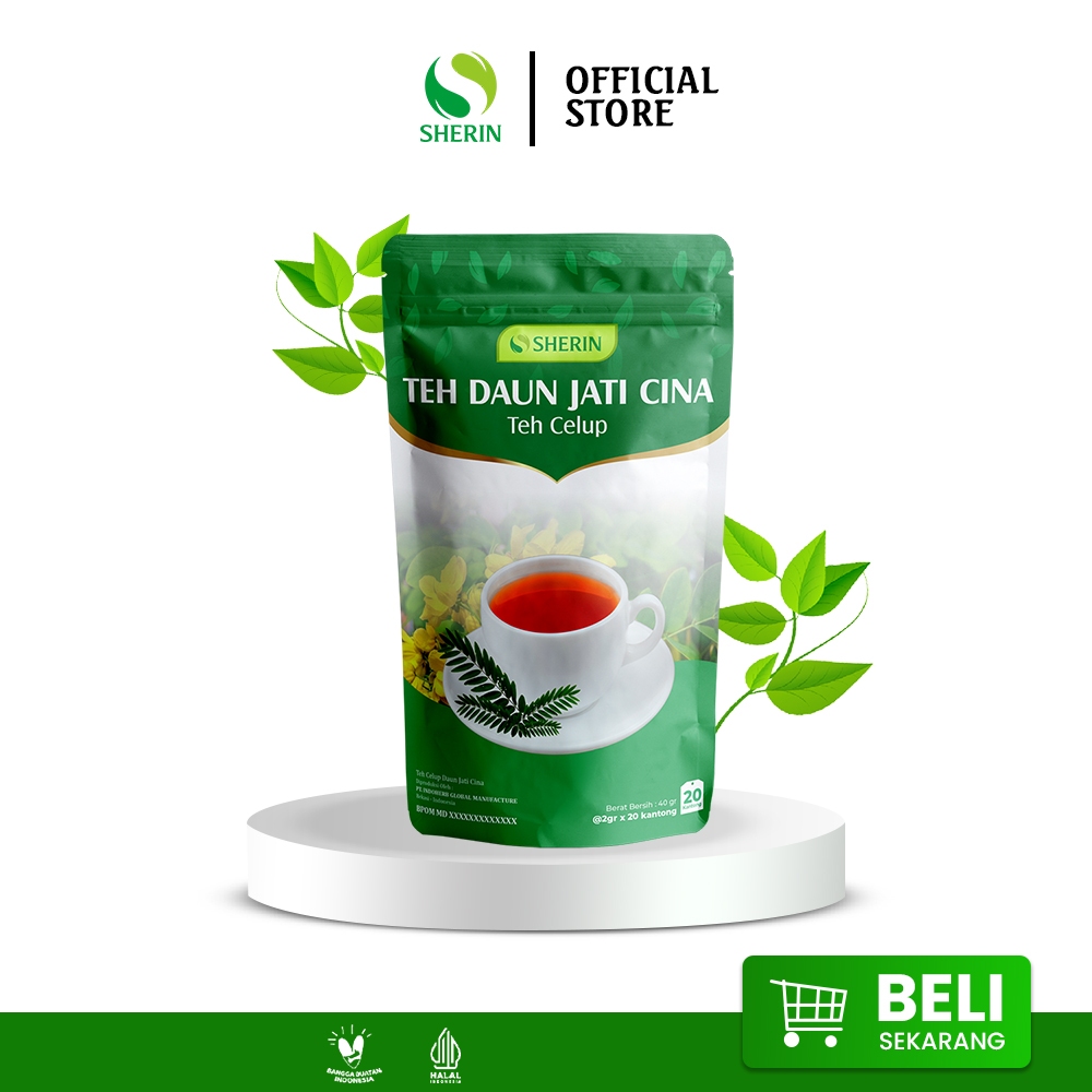 

Teh Celup Daun Jati Cina SHERIN Dapat Mengurangi Kolestrol 1 pouch 20 Kantong