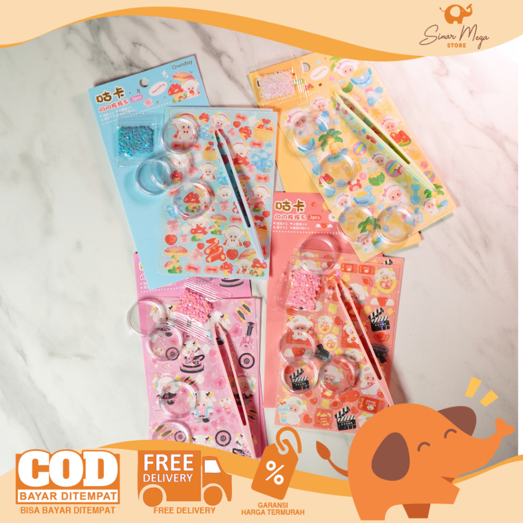 

Sheep Paradise Guka Stickers DIY Motif Lucu / DIY Sticker Set