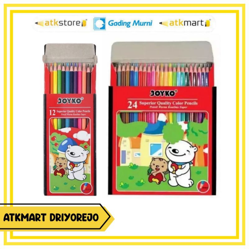 

JOYKO PENCIL COLOUR PANJANG 12 WARNA / 24 WARNA - PENSIL WARNA