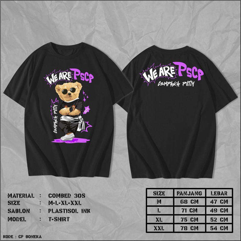 KAOS CP BONEKA TERLARIS • KAOS CEMPAKA PUTIH TERBARU KAOS WE ARE PSCP 1974 BEST SELLER BISA COD