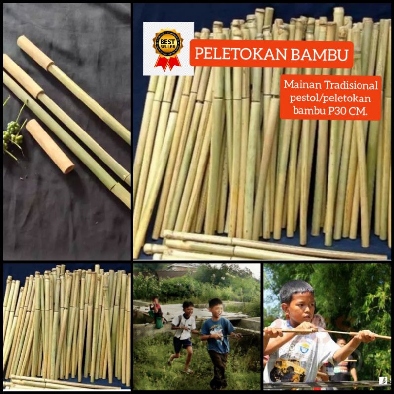 Peletokan Bambu / Mainan Tradisional / Bambu Peletok / Tembakan Bambu / Pestol Bambu