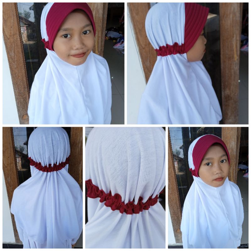 jilbab sekolah SD#Mi#bordir nama