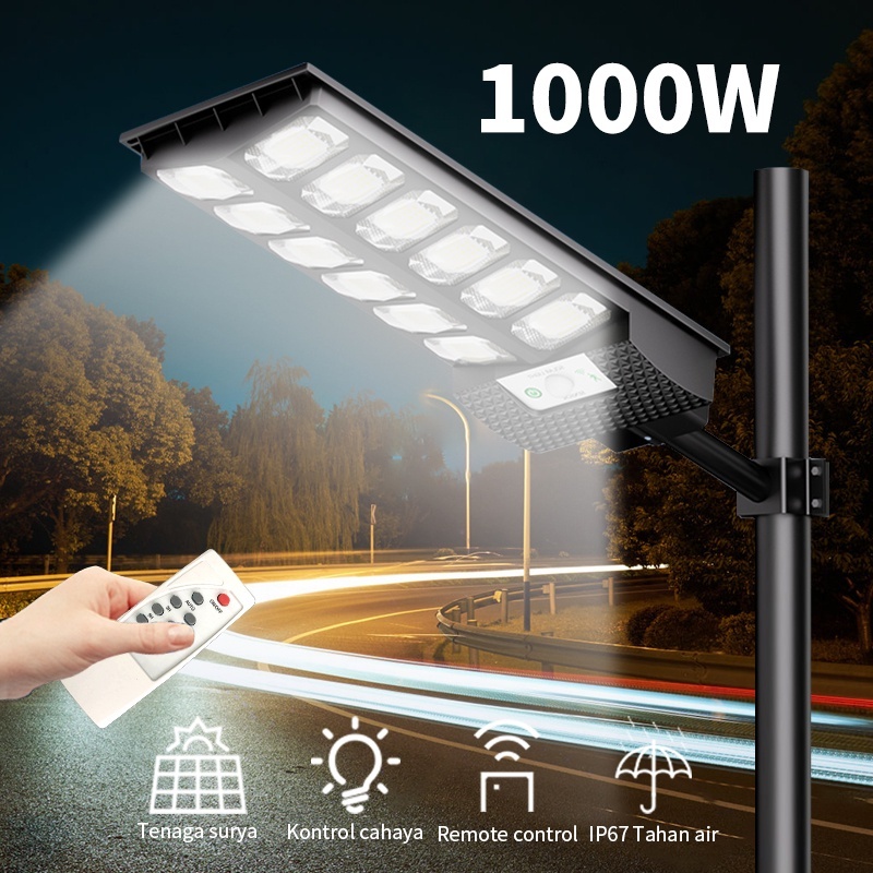 Lampu Solar Panel Tenaga Surya 100Watt Sensor Cahaya Awet Super Terang LAMPU TENAGA SURYA 100Watt So