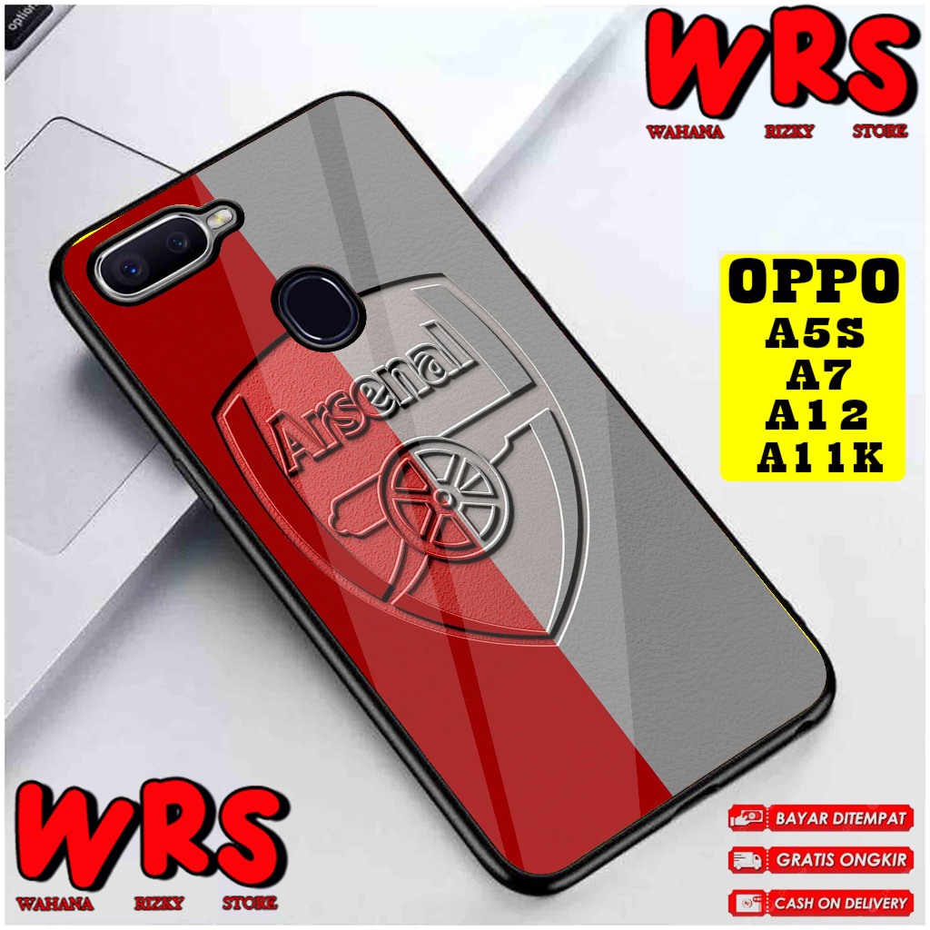 Case  OPPO A3S A1K A5S A7 A11K A12 A5 A9 2020 Motif CLUB BOLA ARSENAL Case Karakter,Anime,Abstrak,Cu