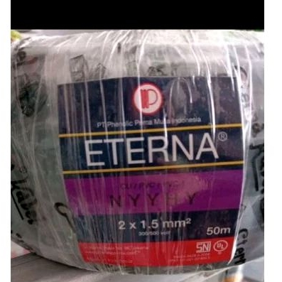 kabel eterna 2x1.5 serabut Hyo/NYYHY/kabel eterna 2x0,75 serabut Hyo hitam