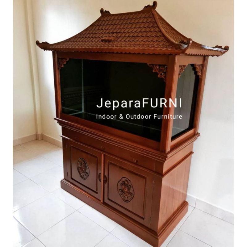 DP BUFET AQUARIUM KAYU JATI JEPARA