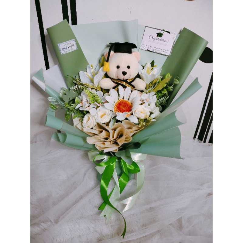 [Wowl Projects] Buket Boneka Teddy Bear Wisuda, Sempro, Buket Boneka Wisuda Ready Semarang Murah, Bu