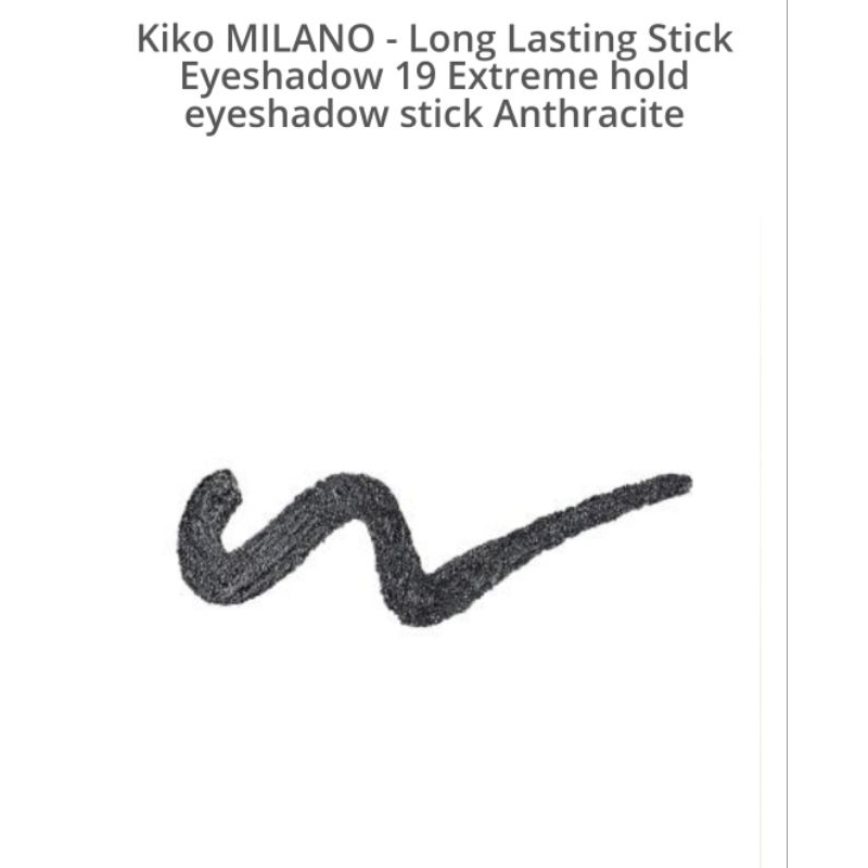Kiko Milano Long Lasting Stick Eyeshadow 19 eyeshadow stick Anthracite