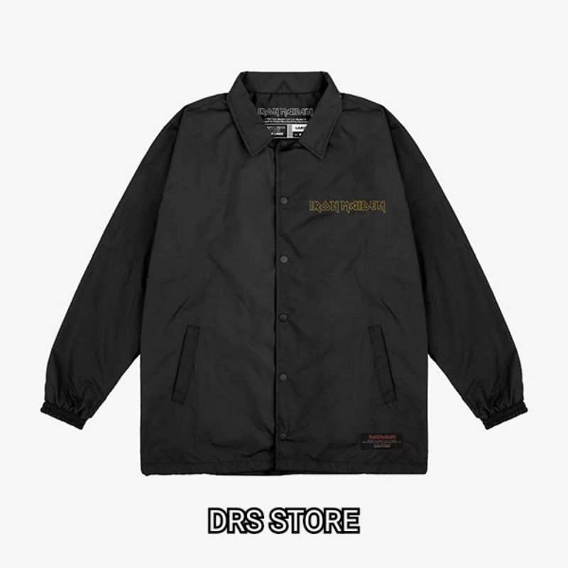 DRS STORE Geoff Max x IRON MAIDEN - POWERSLAVE CJ BLACK | COACH JACKET | JACKET UNISEX