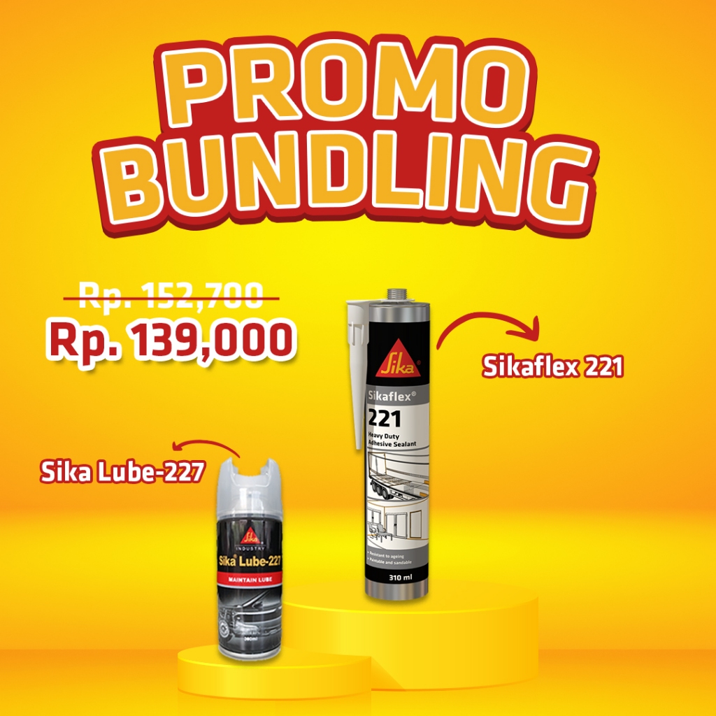 Sika Lube - 227 360ml / Sika Lube 227 Pelumas dan Pembersih Karat & Sika Sikaflex 221 Perekat Lem Bo