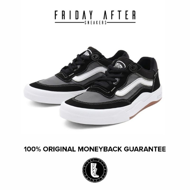 Sepatu Sneakers Pria Wanita Vans Skate Pro Wayvee Black White Original Resmi