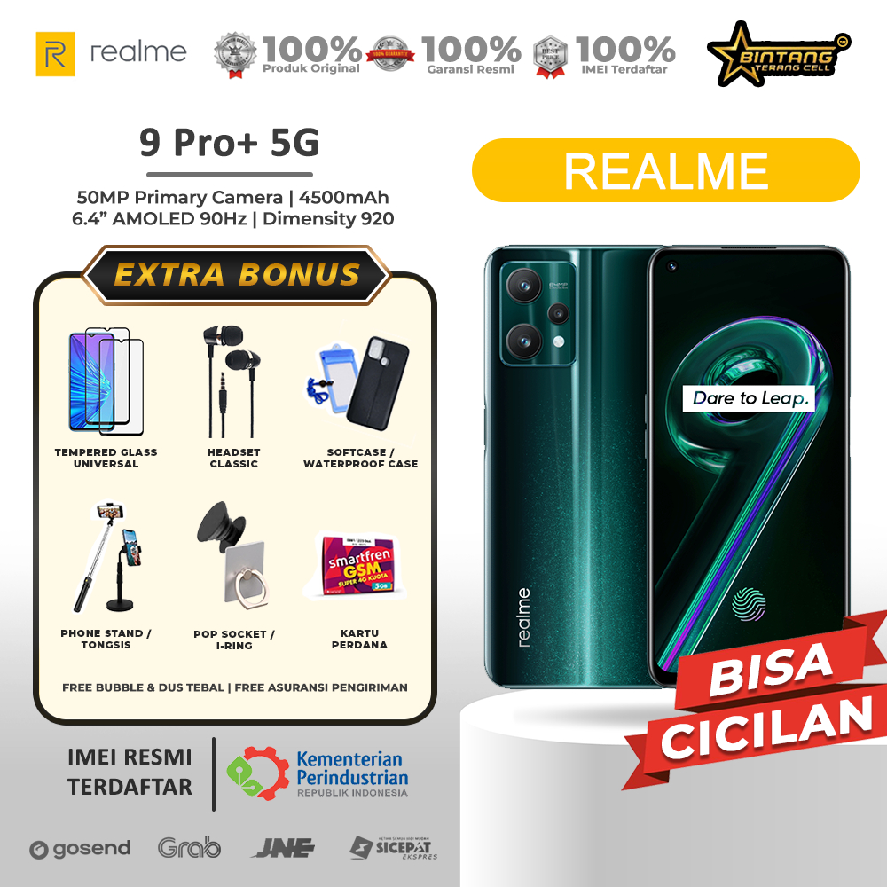 Realme 9 Pro+ Plus 5G NFC RAM 8/256GB - RAM 8/128 Garansi Resmi