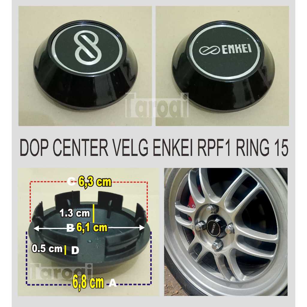 TUTUP DOP CENTER VELG ENKEI RPF1 R15 4 PCS