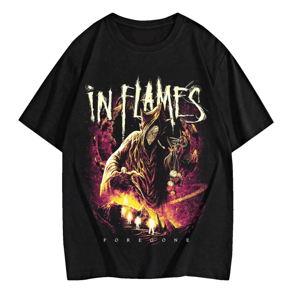 BLUESKYIDN T-shirt musik premium. kaos band distro INFLAME tebal 24s