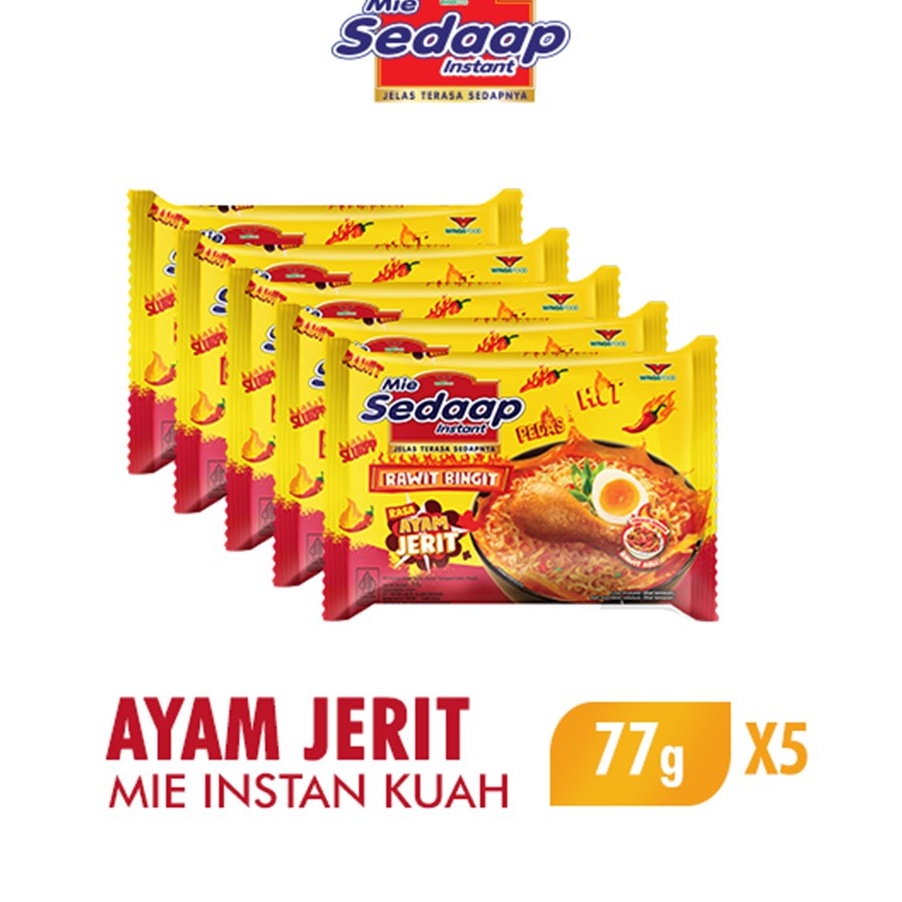 

DISKON Sedaap Mie Instan Ayam Jerit 77 gr x5