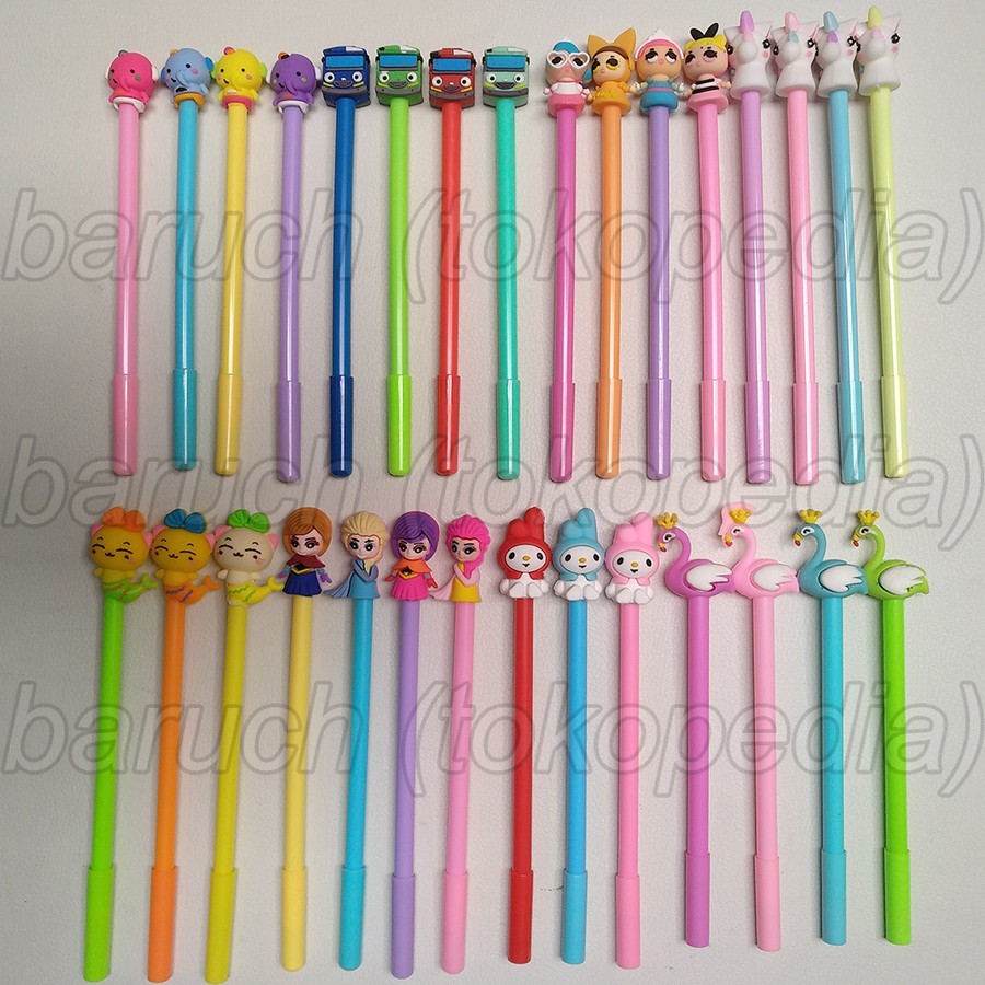 

pulpen motif karakter kepala bolpen ballpoint pena bolpoin pen polpen