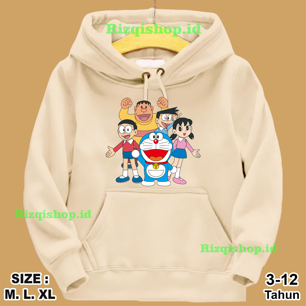 Hoodie Anak Umur 3 4 5 6 7 8 9 10 11 12 Tahun Doraemon 2 | hoodie anak Laki Laki anak Perempuan | Ja