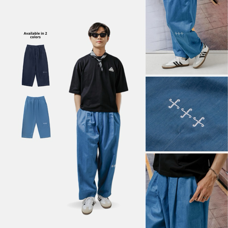 JAVAJONES Balloon Soft Denim Pants Light Blue McEnroe | Celana Panjang Pria Wanita