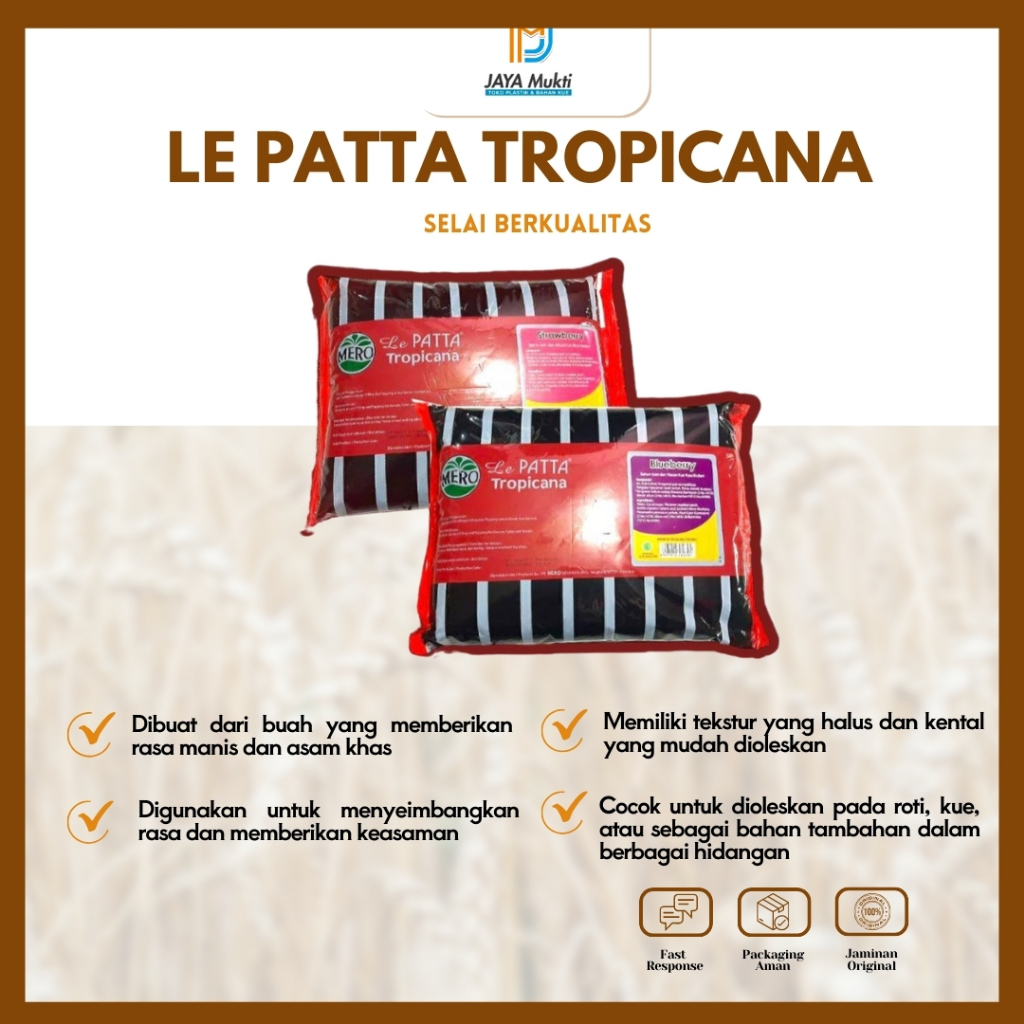 

Lepatta Tropicana Selai Berkualitas Kemasan Repack 250 Gram