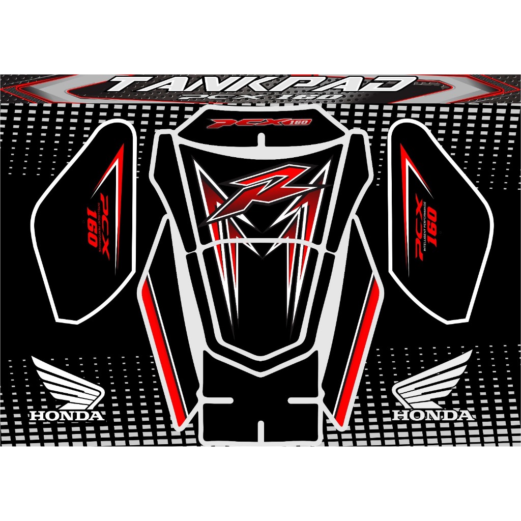 Stiker deckpadFullset Motor PCX 160 abs dan non abs 2021 sampai 2024