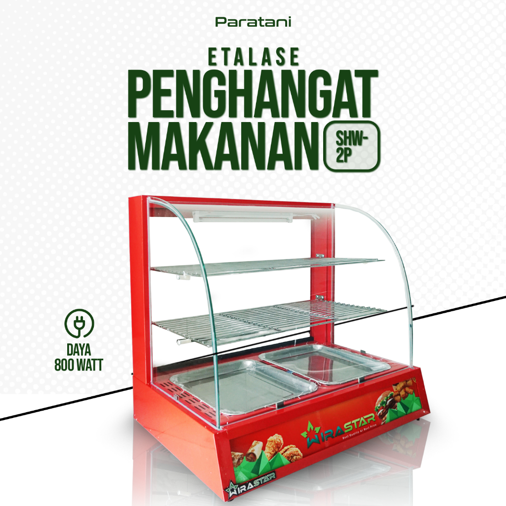 Penghangat Ayam Goreng Display Warmer SHW-2P Showcase Warmer Display Makanan