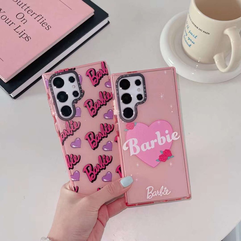 NEW Cute Case S25Ultra S25Plus Casetify Princess Barbie Pink Love Rose Flower Samsung s20 s20fe S21 