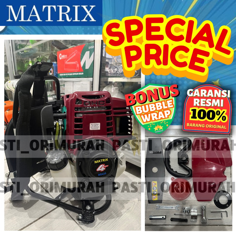 MATRIX MESIN POTONG RUMPUT GENDONG BG 435 / 4 TAK BRUSH CUTTER 4 STROKE KUALITAS TERBAIK BG435 bg 43