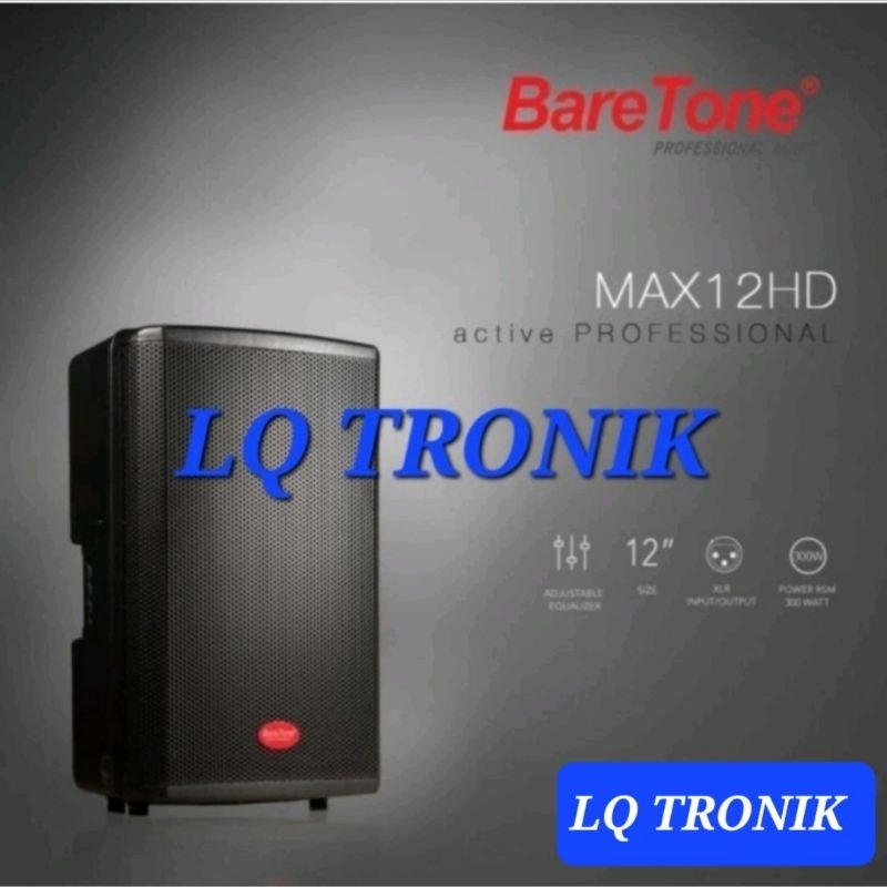 SPEAKER AKTIF MURAH BASS 12 INCH BARETONE MAX 12 HD (1SET SPEAKER)