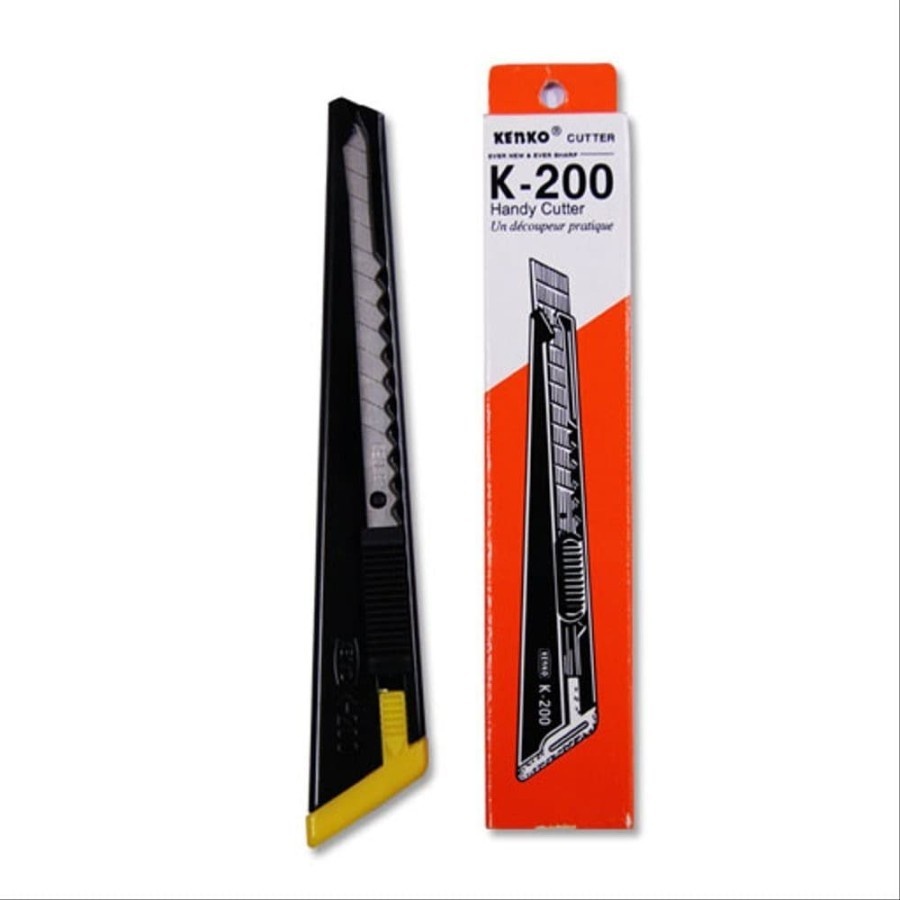 

Cutter Kecil Kenko K-200 Autolock / K200 Pisau Potong Kertas / Small Cuter Autolock