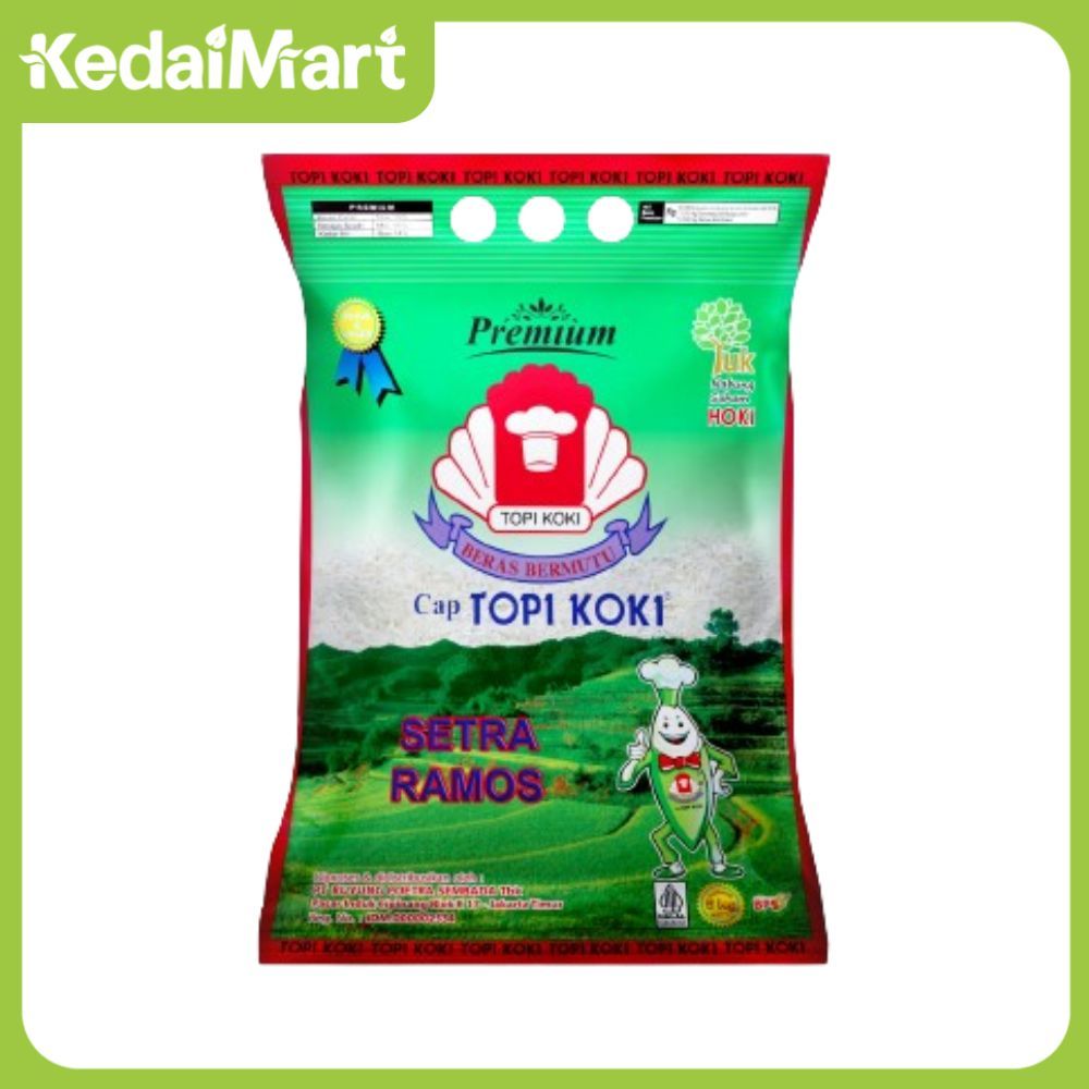 

Beras Putih Premium Setra Ramos Cap Topi Koki 5 Kg