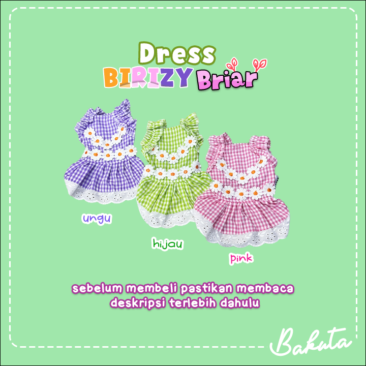 Baju Kucing Birizy Briar Dress Series Baju Kucing Size XS-XXL | Baju Kucing Tangerang