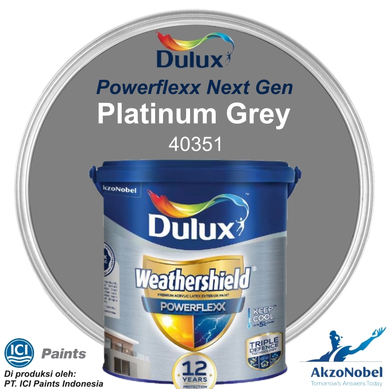 CAT DULUX WEATHERSHIELD POWERFLEXX 2.5 LT - PLATINUM GREY 40351