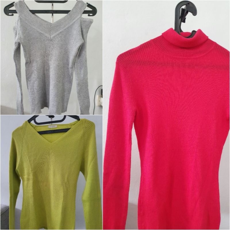 Preloved Atasan Wanita Preloved atasan lidi tebal uniqlo manset wanita atasan wanita branded