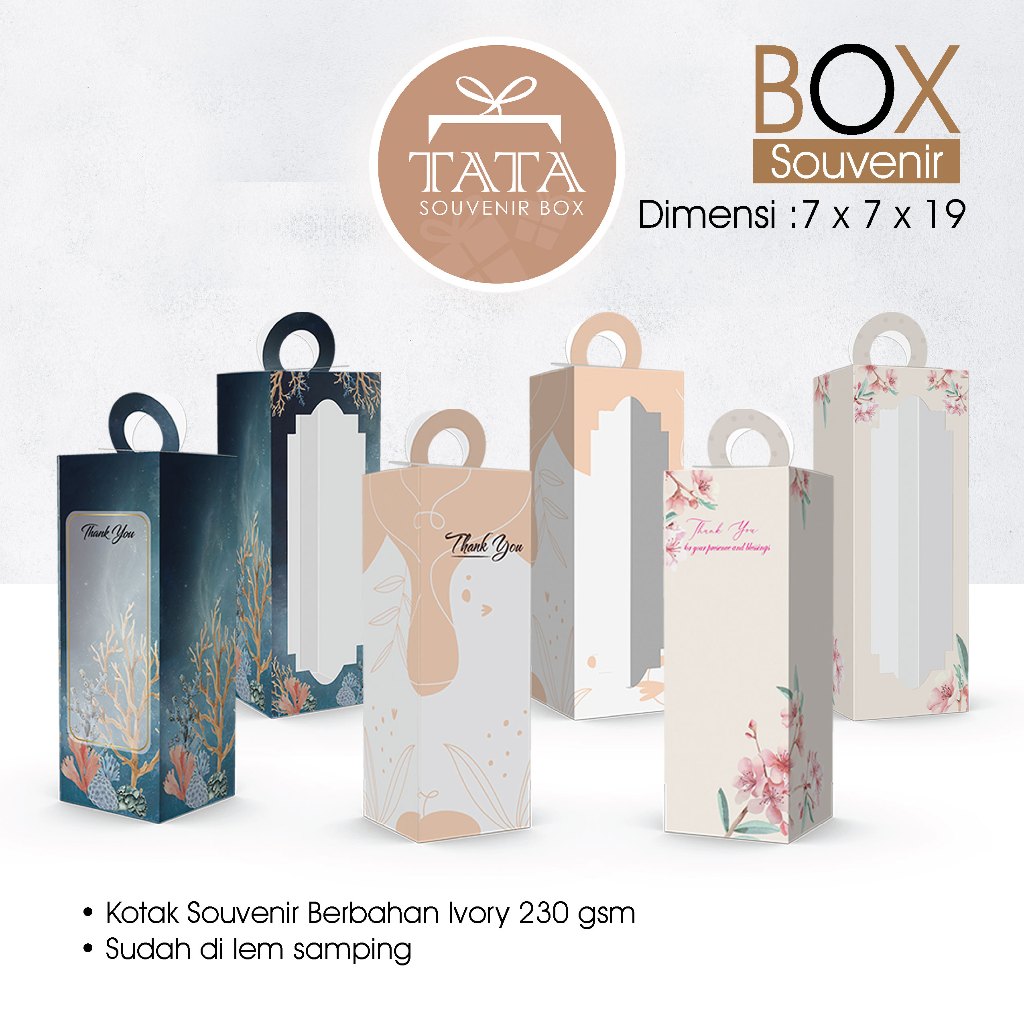 

Box Souvenir 7 x 7 x 19 cm Ivory (Min Order 5 Pcs)