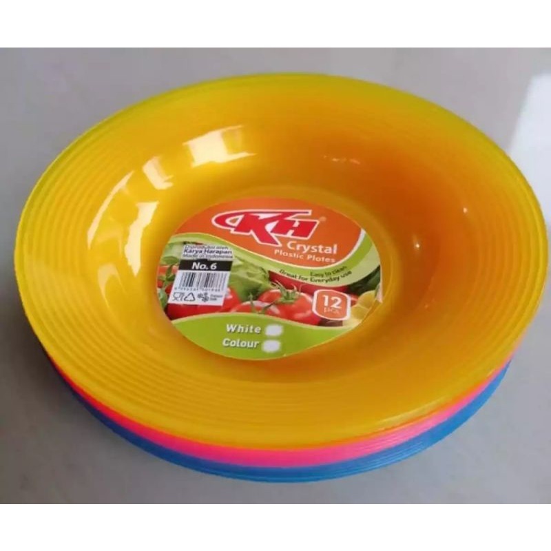 Piring Plastik Kecil Crystal /Piring Plastik Mini Tatakan Gelas Perlusin