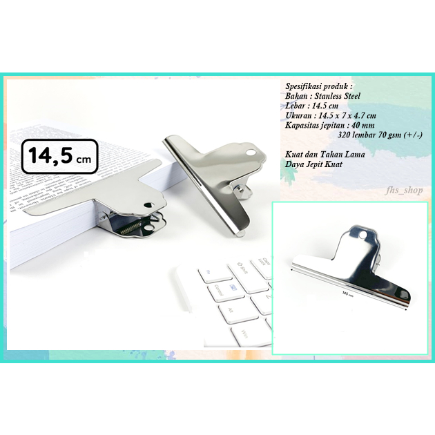 

Penjepit Kertas Bulldog Clip Klip Kertas Binder Clip Jepitan Kain 14.5 cm