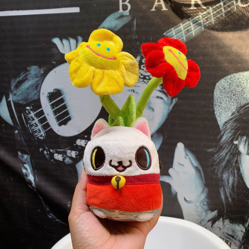Boneka Bunga Pot Kucing Preloved