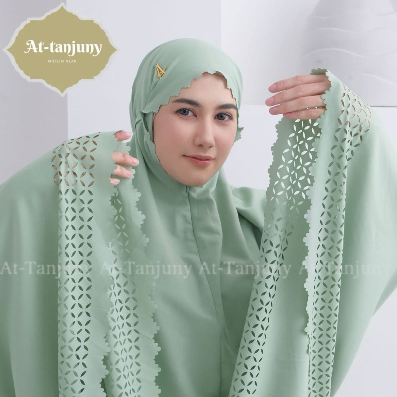 ATTANJUNY - Mukena dewasa daily Zayana Lasercut 2in1 katun premium